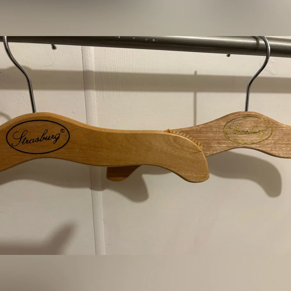 Vintage Strasburg Wooden hangers bundle of 3